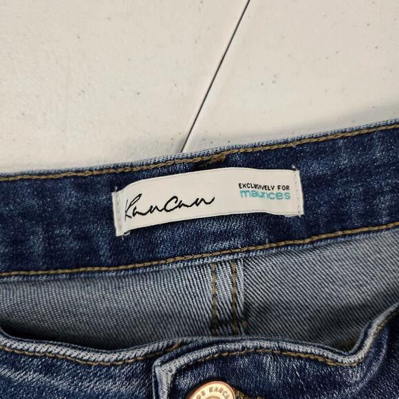 KanCan™ High Rise Ripped Cropped Jean button fly distressed 32 women 6368 skinny - Picture 9 of 11